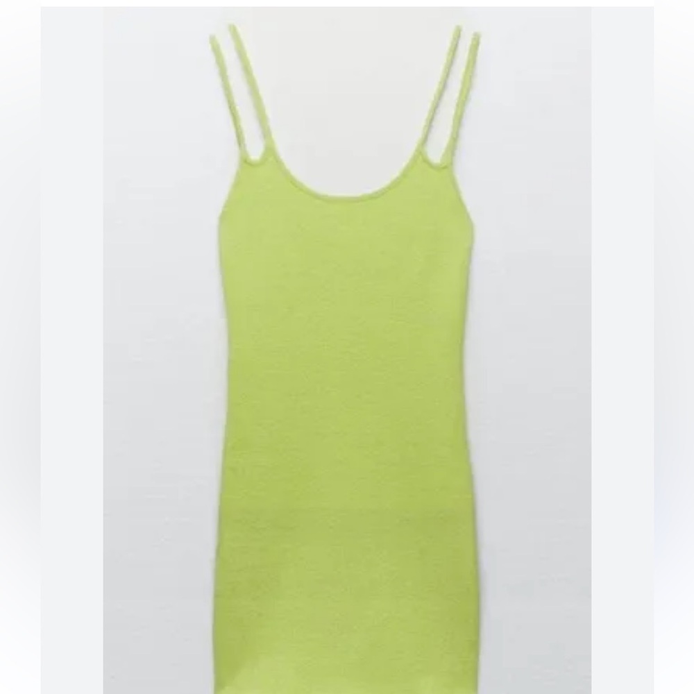 Zara mini green straps dress